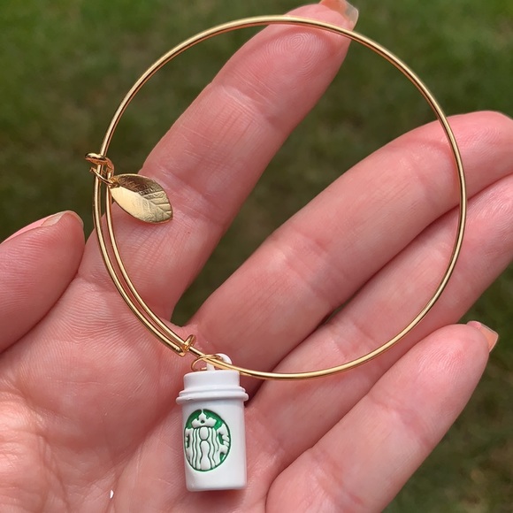 New Novelty Bracelet with Coffee Cup Charm - Picture 1 of 6